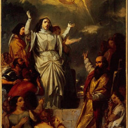 Papier Peint Panoramique Peinture 19e siècle Eugène Devéria - Apothéose de sainte Geneviève Papier Peint Panoramique Peinture 19e siècle Eugène Devéria - Apothéose de sainte Geneviève
