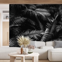 Papier Peint Panoramique Palmier Noir
