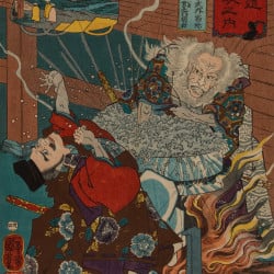 Papier Peint Panoramique Estampe 19e siècle Utagawa Kuniyoshi - Niekawa
