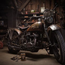 Papier Peint Panoramique Garage Moto Vintage