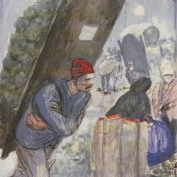 Papier Peint Panoramique Peinture 19e siècle Théophile Alexandre Steinlen - L’Affaire Crainquebille Papier Peint Panoramique Peinture 19e siècle Théophile Alexandre Steinlen - L’Affaire Crainquebille