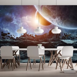 Papier Peint Panoramique Lune Univers