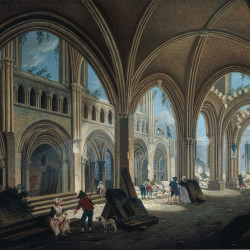 Papier Peint Panoramique Peinture 18e siècle Pierre-Antoine Demachy - Démolition de l'église Saint-Jean-en-Grève Papier Peint Panoramique Peinture 18e siècle Pierre-Antoine Demachy - Démolition de l'église Saint-Jean-en-Grève