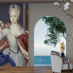 Papier Peint Panoramique Peinture 18e siècle Herer - Portrait présumé d'Amalia-Wilhelmine