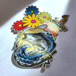 Autocollant pailleté or Autocollant pailleté or