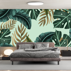 Papier peint Panoramique Feuilles tropicales 3