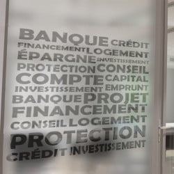 Sticker Lettrage Banque Dépoli