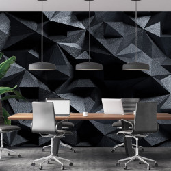 Papier Peint Panoramique Relief Noir 2