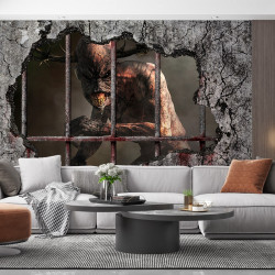 Papier Peint Panoramique Mur Prison Créature