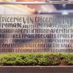 Sticker Lettrage Épicerie Dépoli