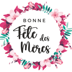 Sticker Vitrine Fête des Mères Couronne Fleurs