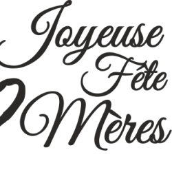 Sticker Vitrine Fête des Mères Coeur