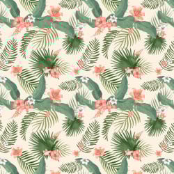 Papier Peint Panoramique Jungle Motifs Fleurs et Feuilles Papier Peint Panoramique Jungle Motifs Fleurs et Feuilles