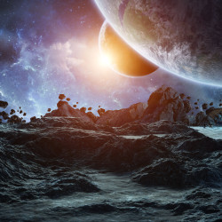 Papier Peint Panoramique Lune Univers