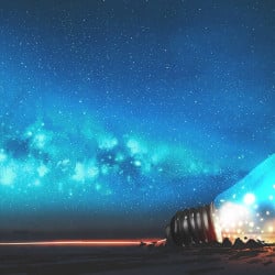 Papier peint Panoramique Ampoule Interstellaire