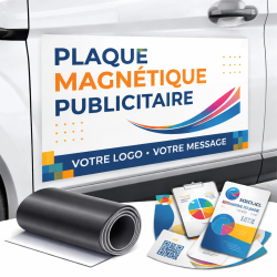 Plaque magnétique publicitaire (aimantée)