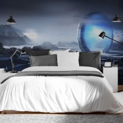 Papier Peint Panoramique Fantastique Station Spatiale