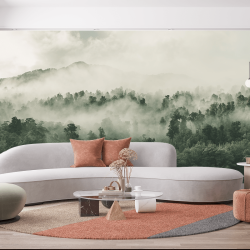 Papier Peint Panoramique Forêt Brumeuse