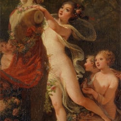 Papier Peint Panoramique Peinture 18e siècle Jacques Vallin - Offrande à Pan Papier Peint Panoramique Peinture 18e siècle Jacques Vallin - Offrande à Pan