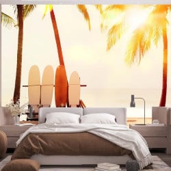 Papier Peint Panoramique Panoramique Surf Palmier