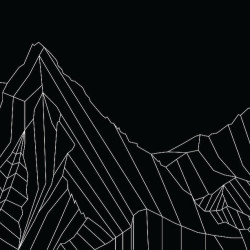 Papier Peint Panoramique Montagne Géométrique Blanc 2