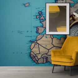 Papier Peint Panoramique Carte Boussole