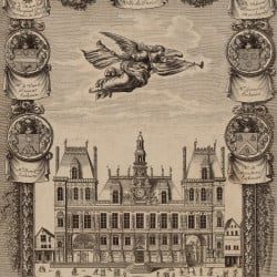 Papier Peint Panoramique Estampe 18e siècle Jean Frosne - L'Hostel de Ville de Paris Papier Peint Panoramique Estampe 18e siècle Jean Frosne - L'Hostel de Ville de Paris