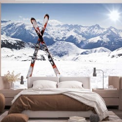 Papier Peint Panoramique Ski