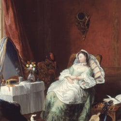 Papier Peint Panoramique Peinture 19e siècle Jean-François Colson - La Liseuse endormie Papier Peint Panoramique Peinture 19e siècle Jean-François Colson - La Liseuse endormie