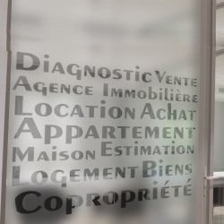 Sticker Lettrage Agence Immobilière Dépoli