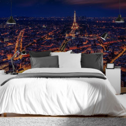 Papier Peint Panoramique Ville Paris de Nuit