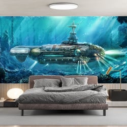Papier Peint Panoramique Sous Marin Steampunk