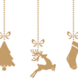 Sticker Vitrine Noël Guirlande