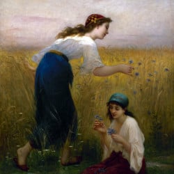 Papier Peint Panoramique Peinture 19e siècle Charles Landelle - Les Bleuets