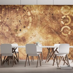 Papier Peint Panoramique Engrenages Steampunk