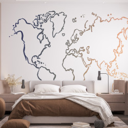 Papier Peint Panoramique Mappemonde