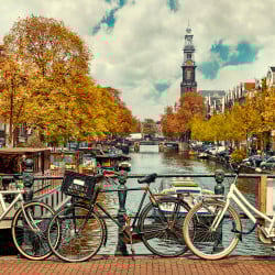 Papier Peint Panoramique Ville Amsterdam Vélos Papier Peint Panoramique Ville Amsterdam Vélos