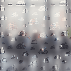 Sticker Motif Nuages Japonais depoli