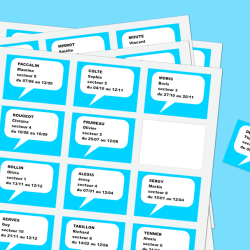 Autocollants à données variables