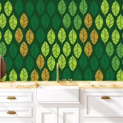 Papier Peint Panoramique Feuilles Nature