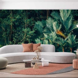 Papier Peint Panoramique Jungle Tropic Feuilles 2