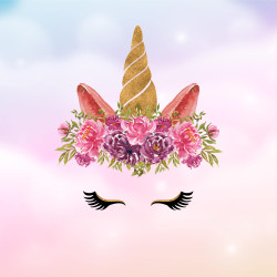 Papier Peint Panoramique Licorne Visage Papier Peint Panoramique Licorne Visage