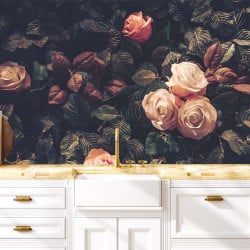 Papier Peint Panoramique Fleurs Vintage