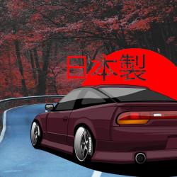 Papier Peint Panoramique Voiture Drift Route Japonaise