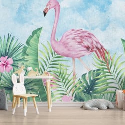 Papier Peint Panoramique Flamand Rose