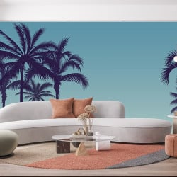 Papier Peint Panoramique Palmier Ombre