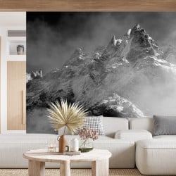 Papier Peint Panoramique Montagne Brumeuse 3