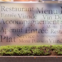 Sticker Lettrage Restaurant Dépoli