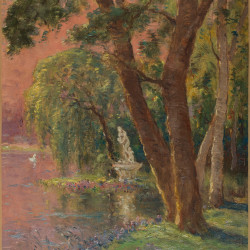 Papier Peint Panoramique Peinture 20e siècle Iwill - Le lac d'amour - le lever du soleil Papier Peint Panoramique Peinture 20e siècle Iwill - Le lac d'amour - le lever du soleil