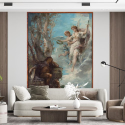 Papier Peint Panoramique Peinture 19e Henri-Léopold Lévy - Le Rêve du chevalier